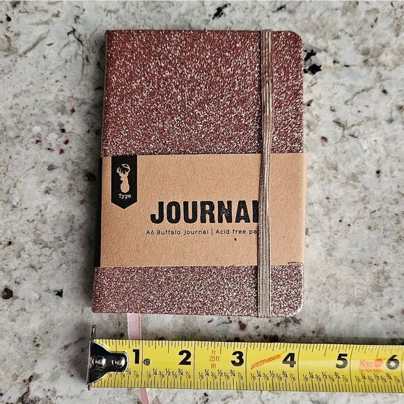 A6 Buffalo Journal Sparkle Pink Notebook - Picture 4 of 9